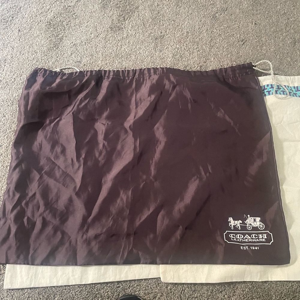 Coach Dark Brown Leatherware Dust Bag